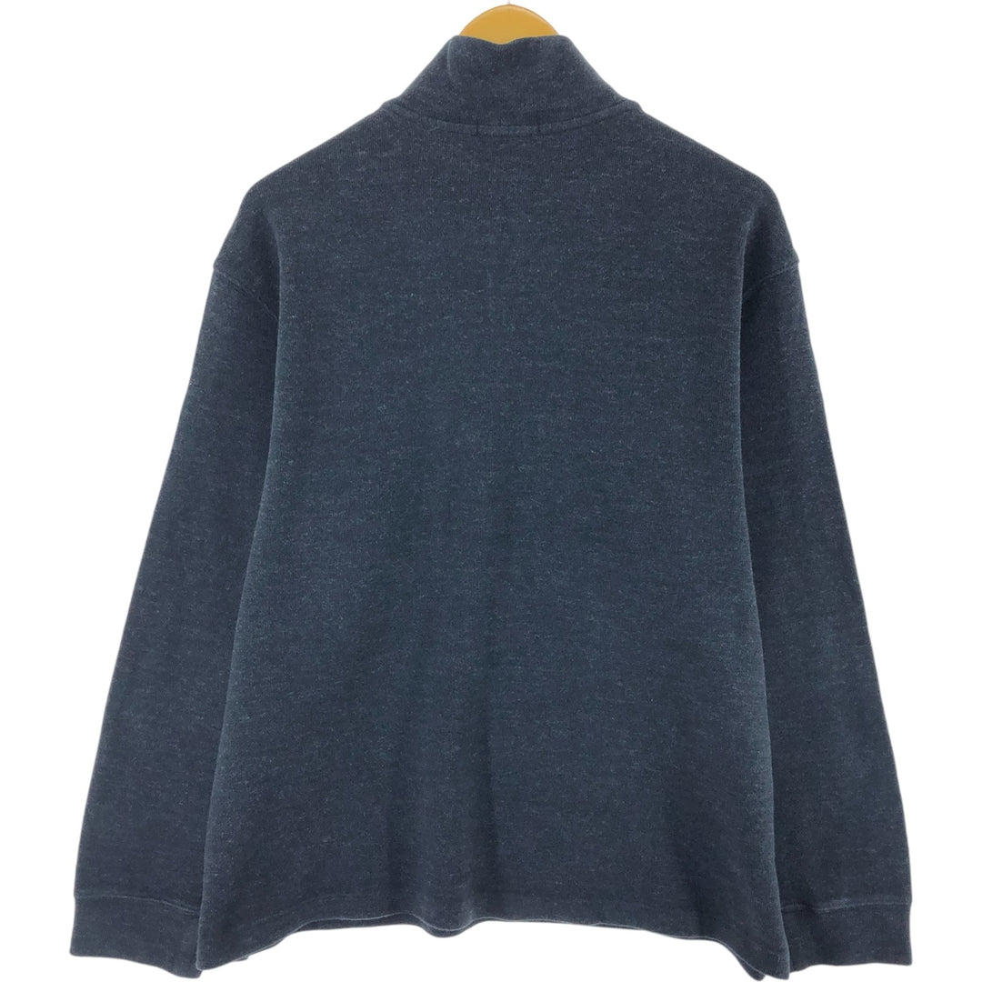 Ralph Lauren POLO RALPH LAUREN Half-Zip Sweatshirt, Men's XL cotton black type Vintage Second Hand