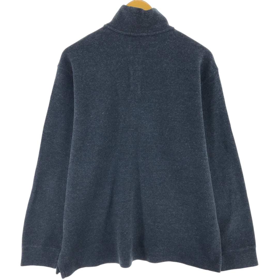 Ralph Lauren POLO RALPH LAUREN Half-Zip Sweatshirt, Men's XL cotton black type Vintage Second Hand