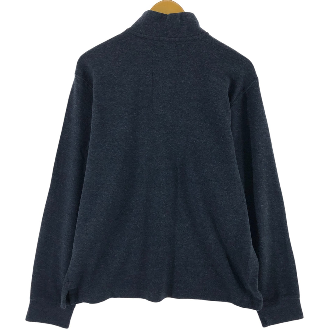 Ralph Lauren POLO RALPH LAUREN Half-zip sweatshirt, sweatshirt, men's size L cotton black type Vintage Second Hand