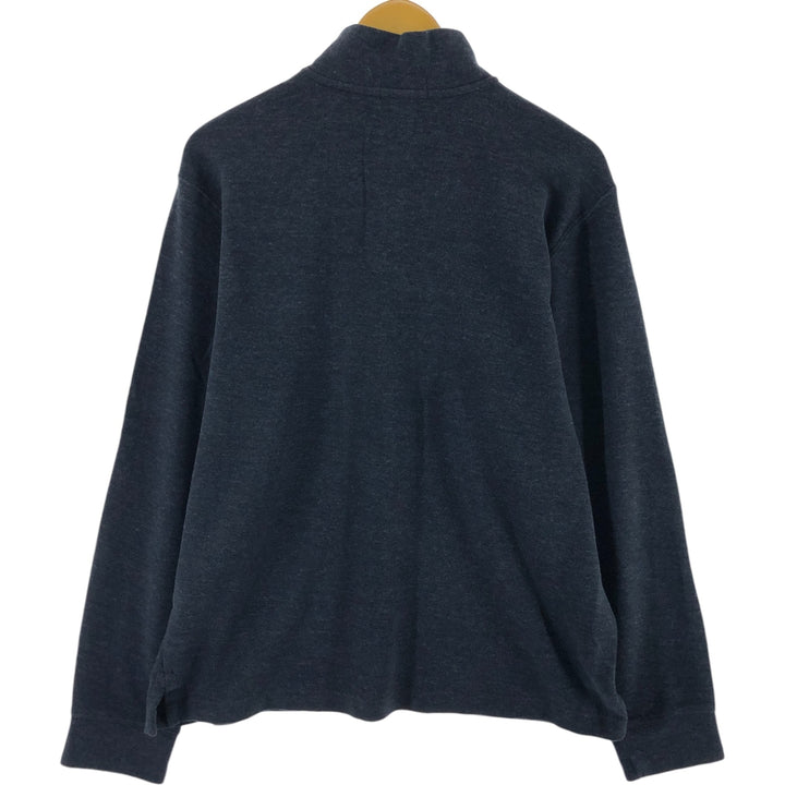 Ralph Lauren POLO RALPH LAUREN Half-zip sweatshirt, sweatshirt, men's size L cotton black type Vintage Second Hand