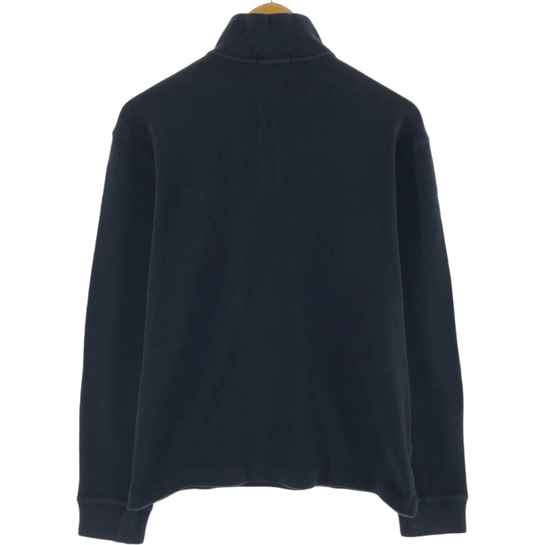 Ralph Lauren POLO RALPH LAUREN Half-zip sweatshirt, men's M size cotton black type Vintage Second Hand