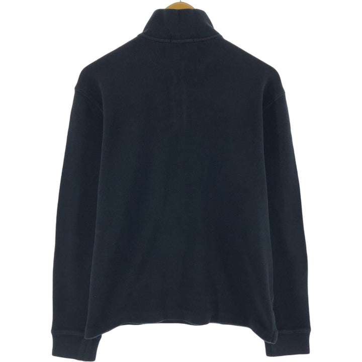 Ralph Lauren POLO RALPH LAUREN Half-zip sweatshirt, men's M size cotton black type Vintage Second Hand