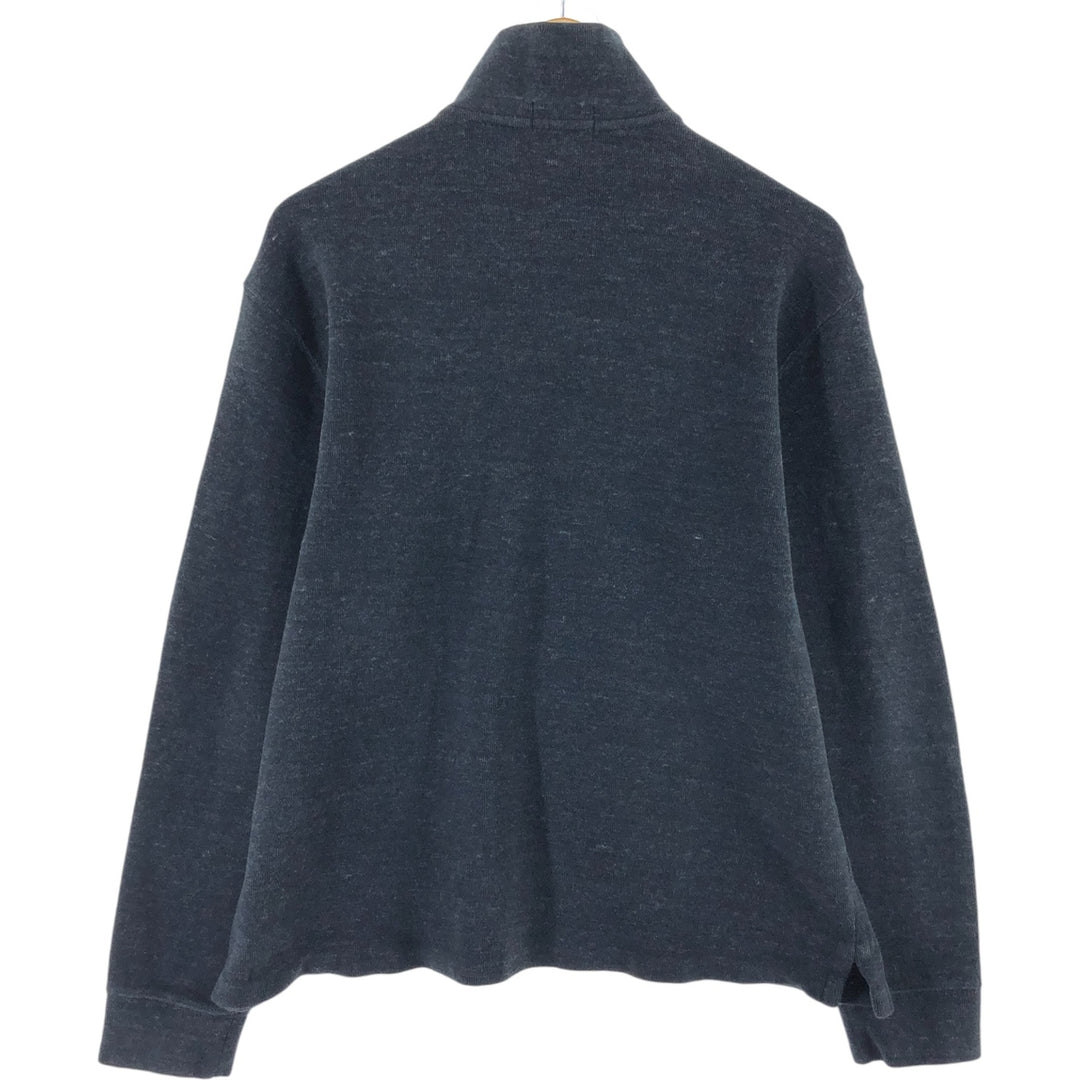 Ralph Lauren POLO RALPH LAUREN Half-zip sweatshirt, sweatshirt, men's size L cotton black type Vintage Second Hand