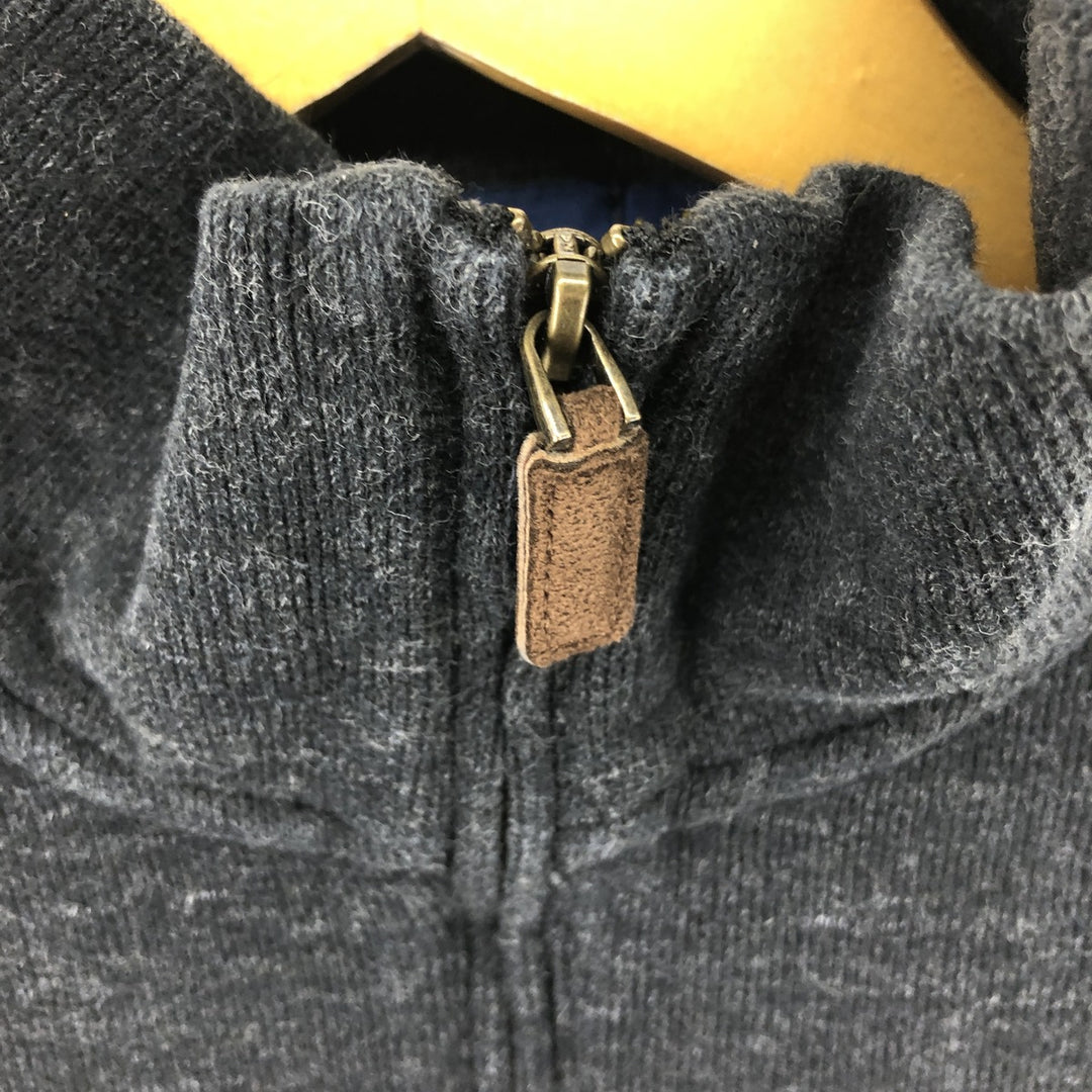 Ralph Lauren POLO RALPH LAUREN Half-zip sweatshirt, sweatshirt, men's size L cotton black type Vintage Second Hand