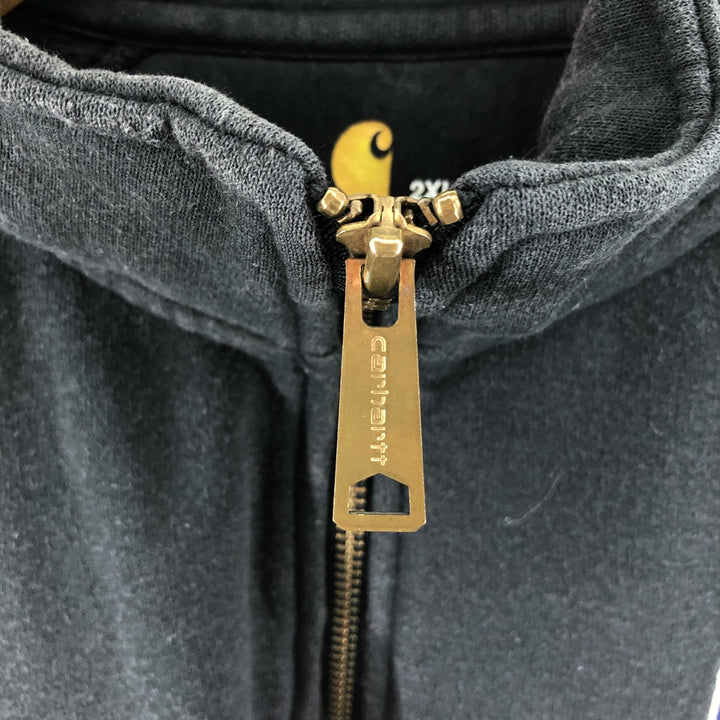 Carhartt Relaxed Fit Half-Zip Sweatshirt, Men's XXL cotton black type Vintage Second Hand