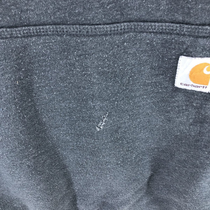 Carhartt Relaxed Fit Half-Zip Sweatshirt, Men's Size L cotton black type Vintage Second Hand