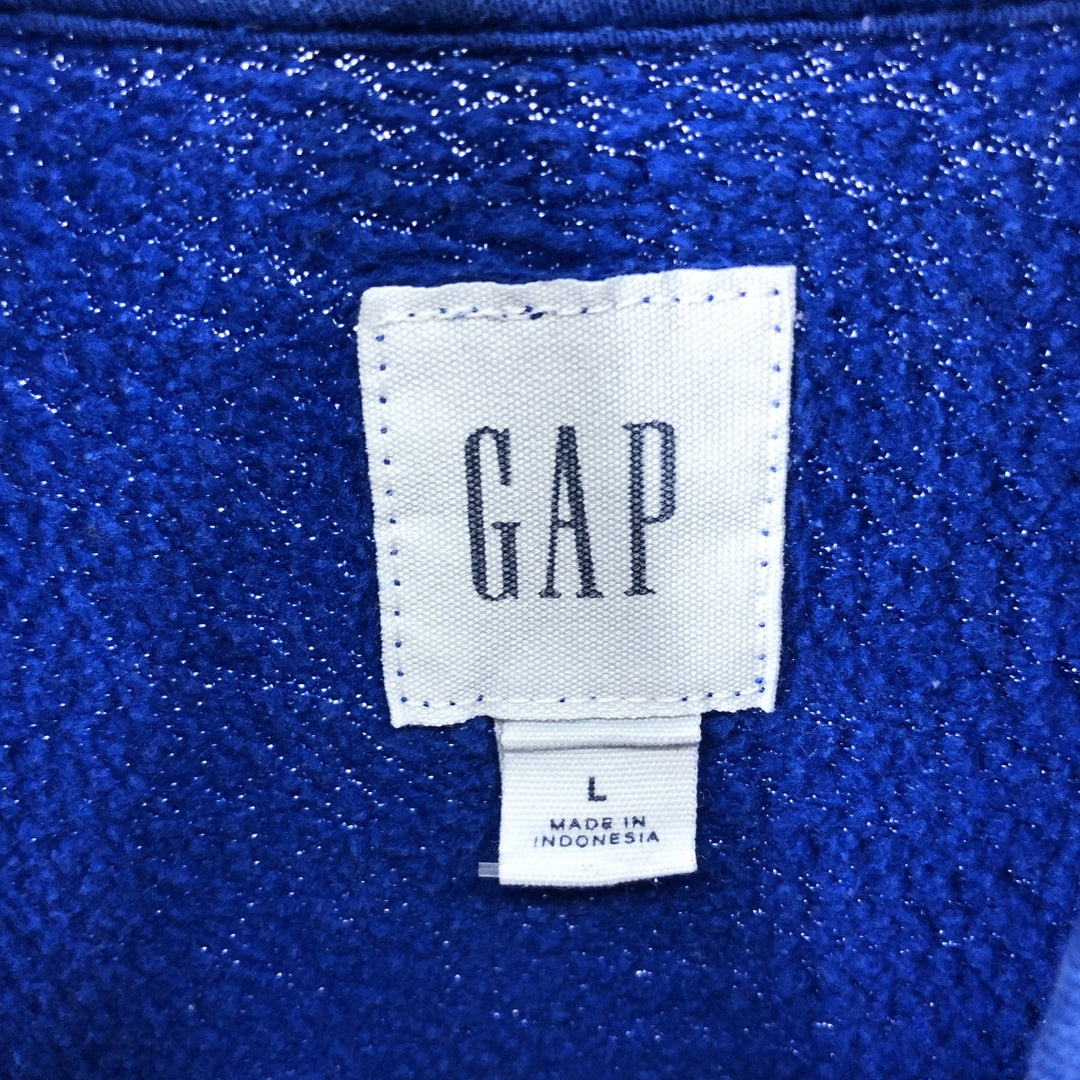 2000'S GAP Half-Zip Sweatshirt, Men's Size L cotton blue type Vintage Second Hand