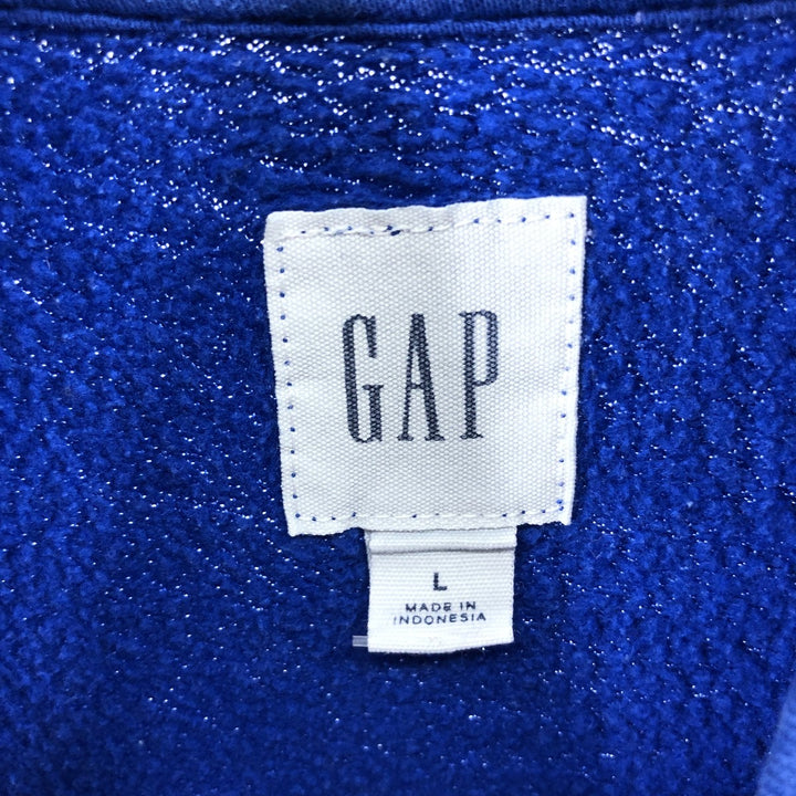 2000'S GAP Half-Zip Sweatshirt, Men's Size L cotton blue type Vintage Second Hand