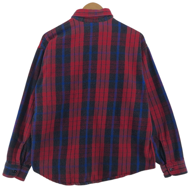 Vintage 1980'S PRENTISS long-sleeved flannel check shirt, made in the USA, men's size XL cotton red type Vintage Second Hand