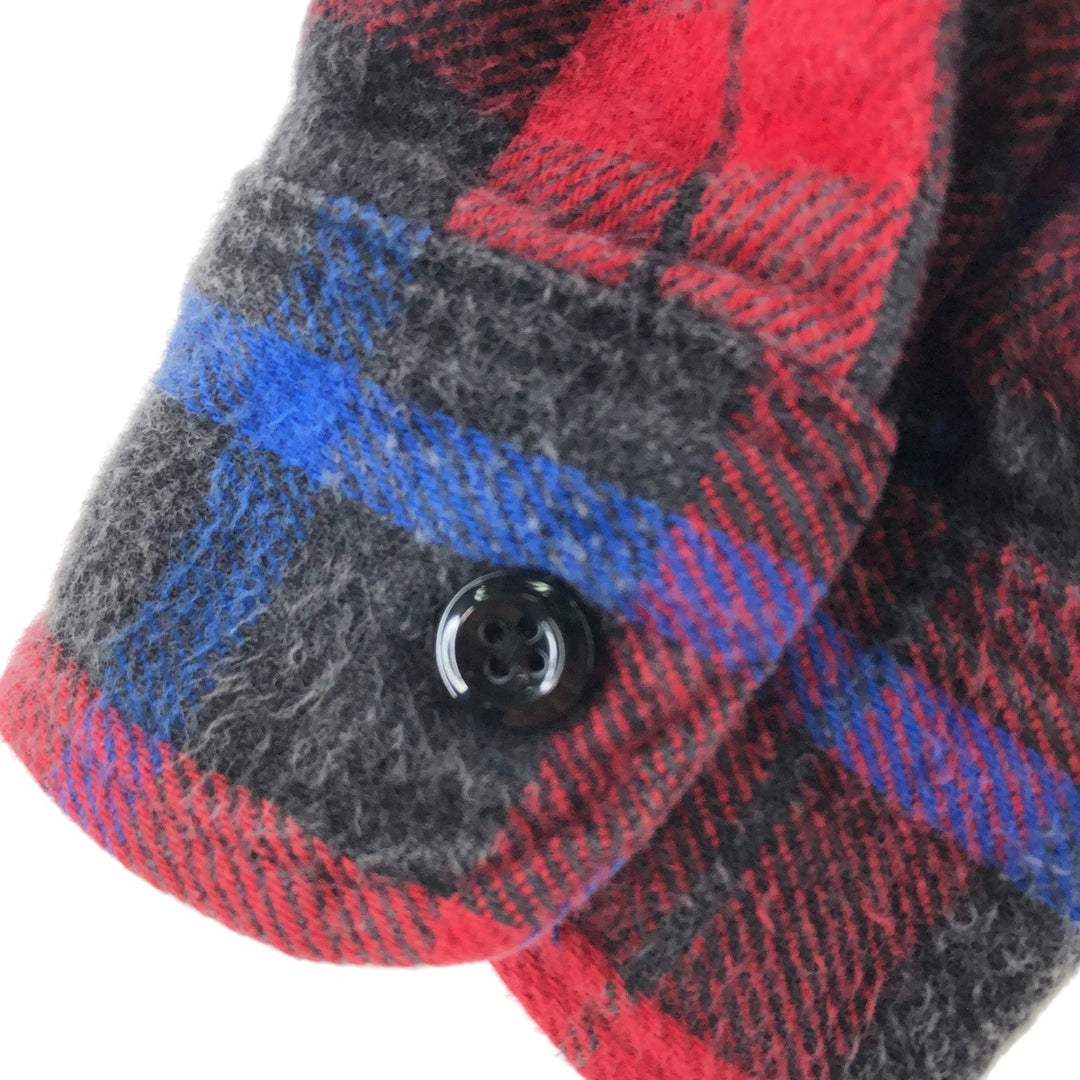 Vintage 1980'S PRENTISS long-sleeved flannel check shirt, made in the USA, men's size XL cotton red type Vintage Second Hand