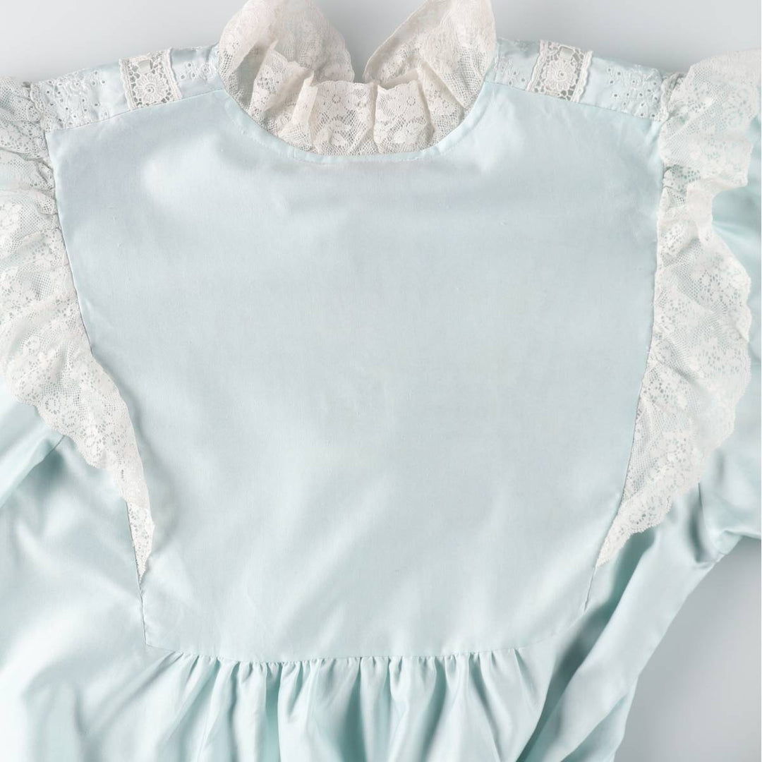 Christian Dior LINGERIE Ruffle Lace Maxi Length Long Sleeve Long Dress Nightgown Women's S Size /eaa514624