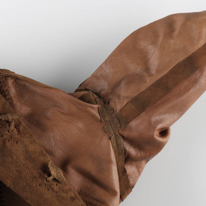 70'S Char suede leather coat, women's size S, vintage / eaa514644