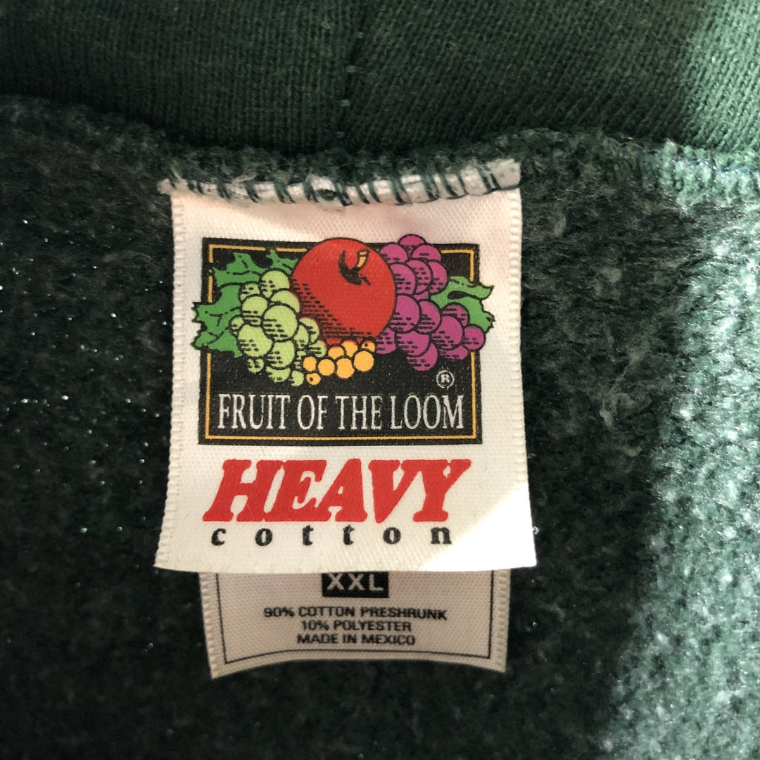 Fruit of the Loom Men's XXL Pullover Hoodie cotton green type Vintage Second Hand