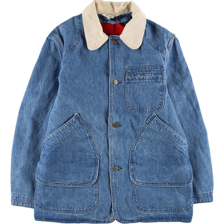 70s~80'S LLBean Denim Hunting Jacket with Liner Made in USA Men's M Size Vintage /eaa514737