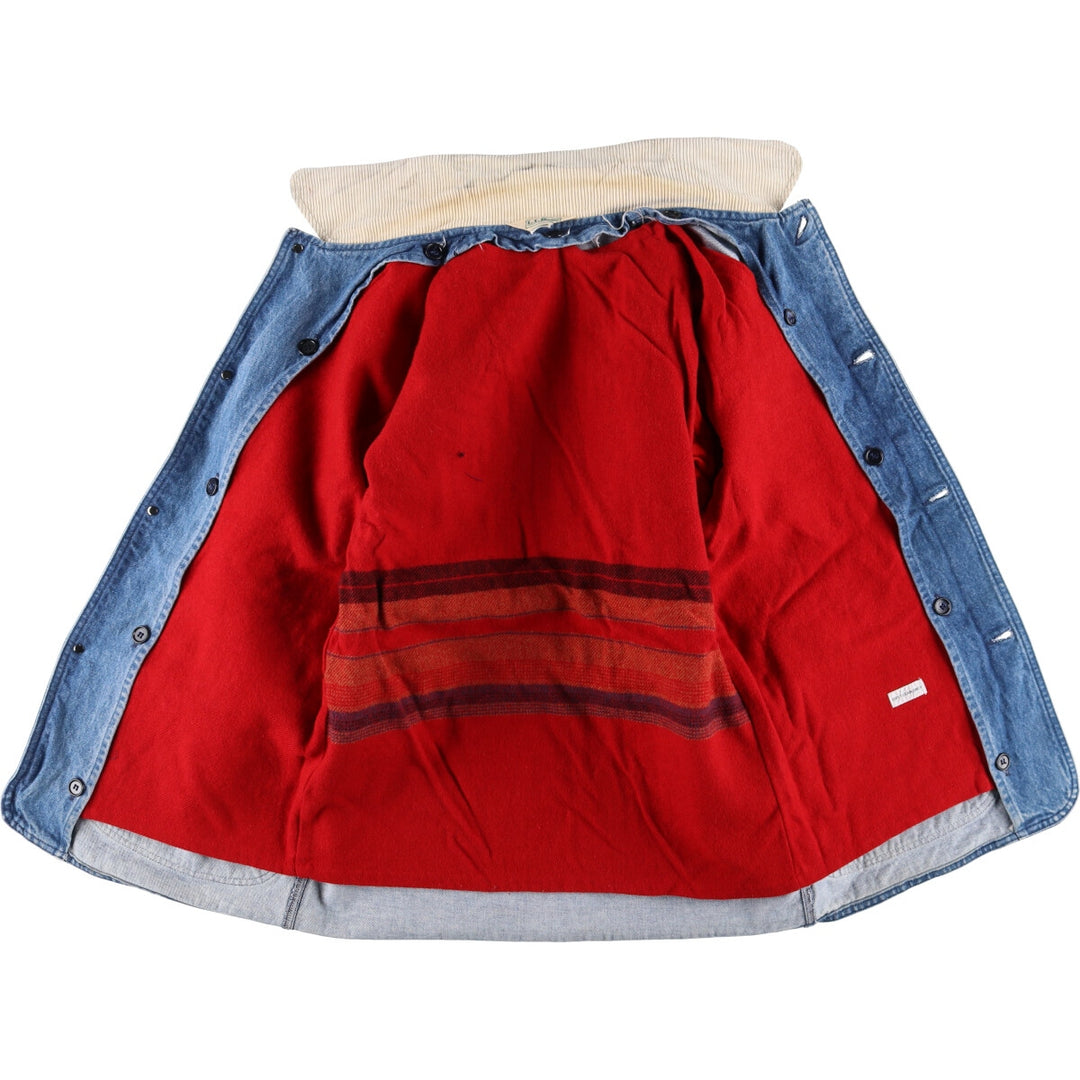 70s~80'S LLBean Denim Hunting Jacket with Liner Made in USA Men's M Size Vintage /eaa514737