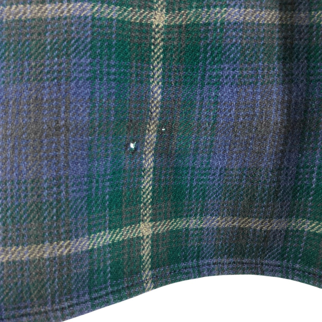 90'S GAP Vintage Long Sleeve Flannel Check Shirt, Men's Size L cotton green type Vintage Second Hand