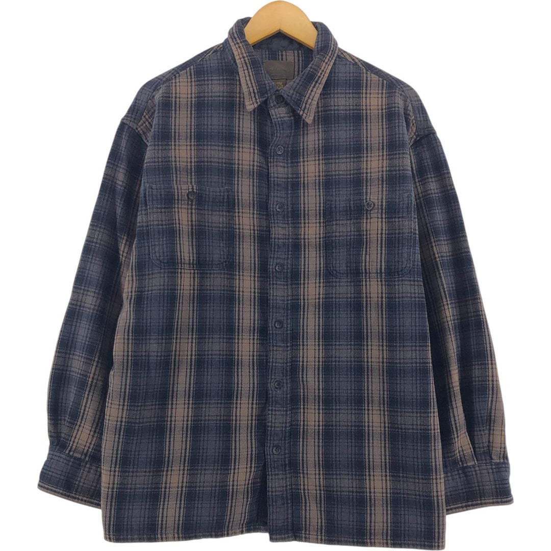 90'S St. John's Bay Vintage Long Sleeve Flannel Check Shirt, Men's XL Size /eaa514752