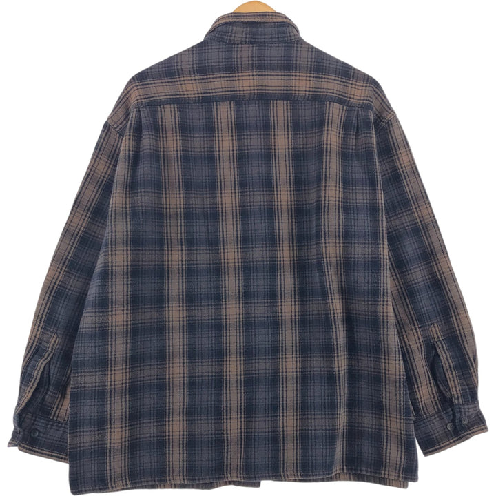 90'S St. John's Bay Vintage Long Sleeve Flannel Check Shirt, Men's XL Size /eaa514752