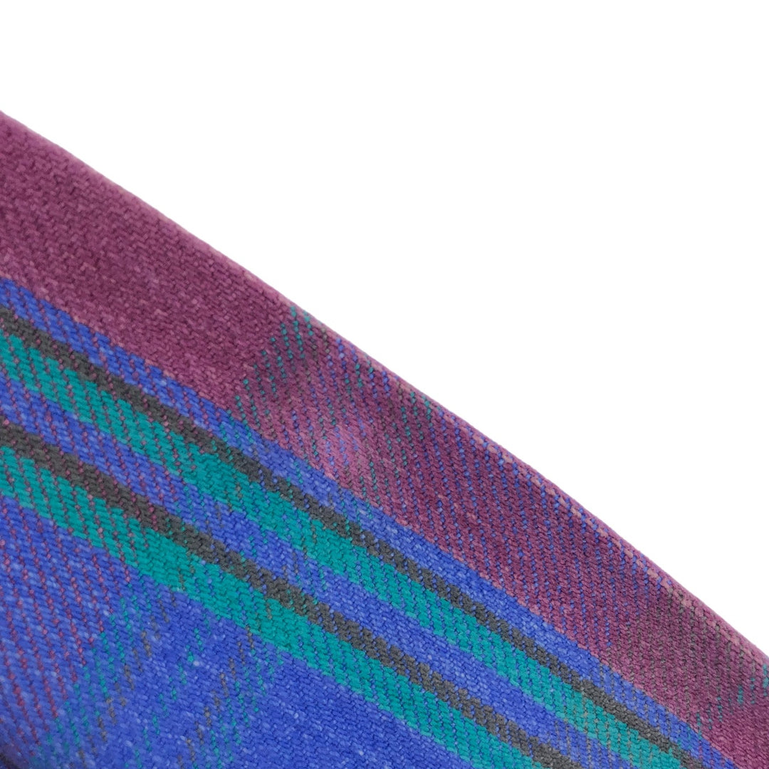 90'S Five Brother Long Sleeve Flannel Check Shirt Men's XL Vintage cotton purple type Vintage Second Hand