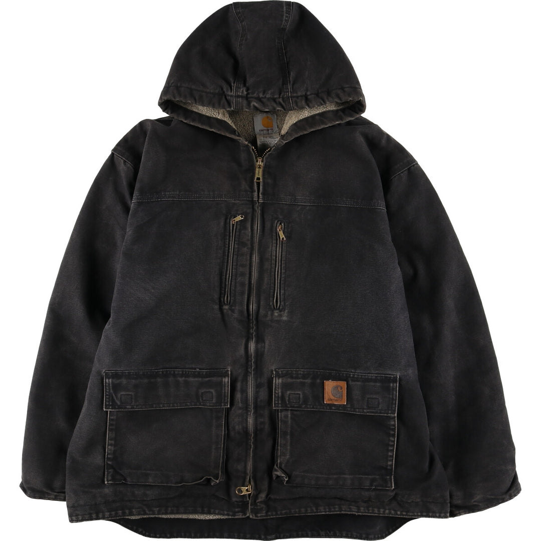 00'S Carhartt Sandstone Jackson Coat Duck Full Zip Hoodie Men's XL / eaa514808