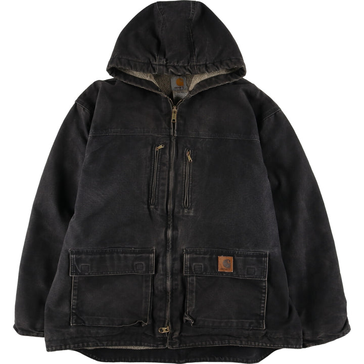 00'S Carhartt Sandstone Jackson Coat Duck Full Zip Hoodie Men's XL / eaa514808