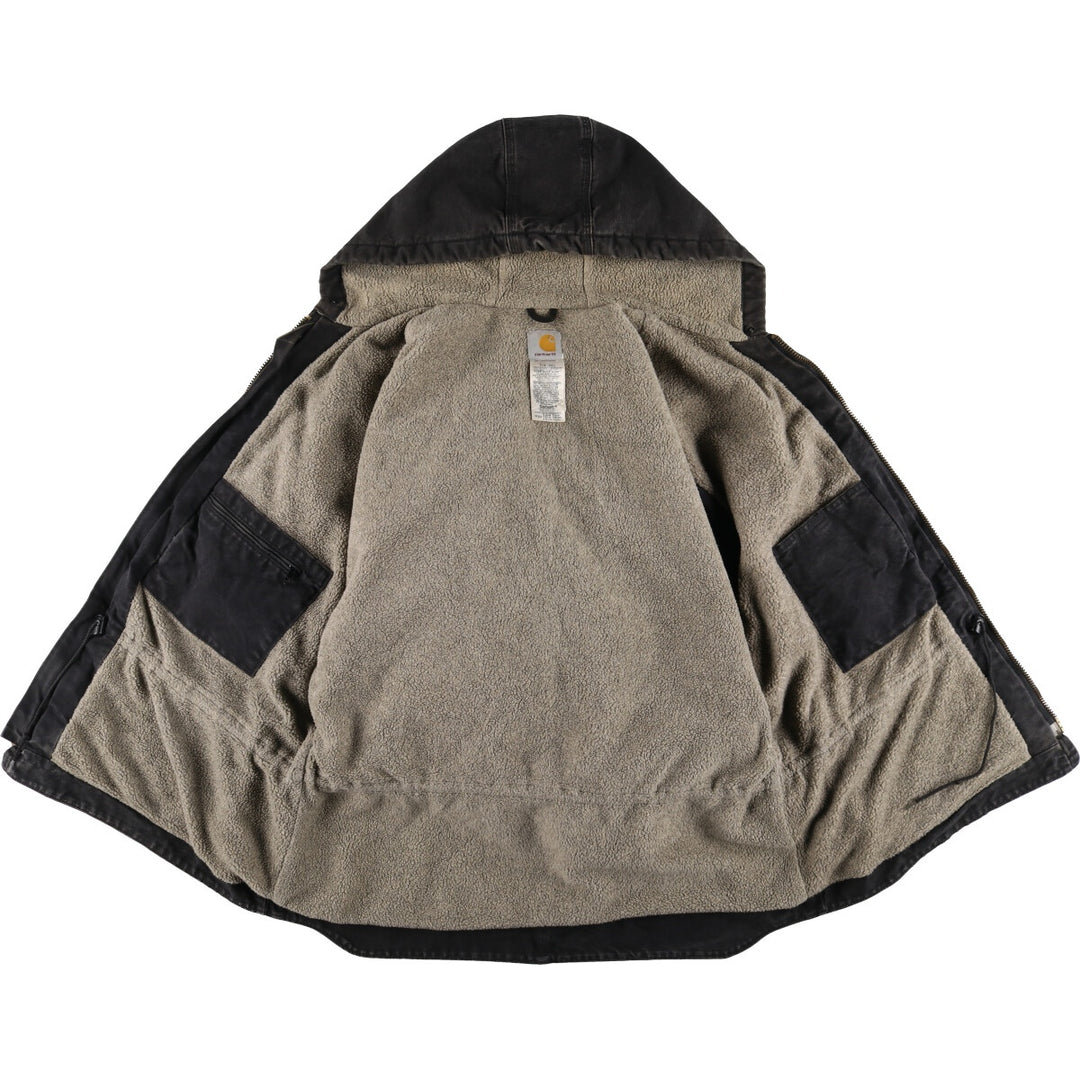 00'S Carhartt Sandstone Jackson Coat Duck Full Zip Hoodie Men's XL / eaa514808