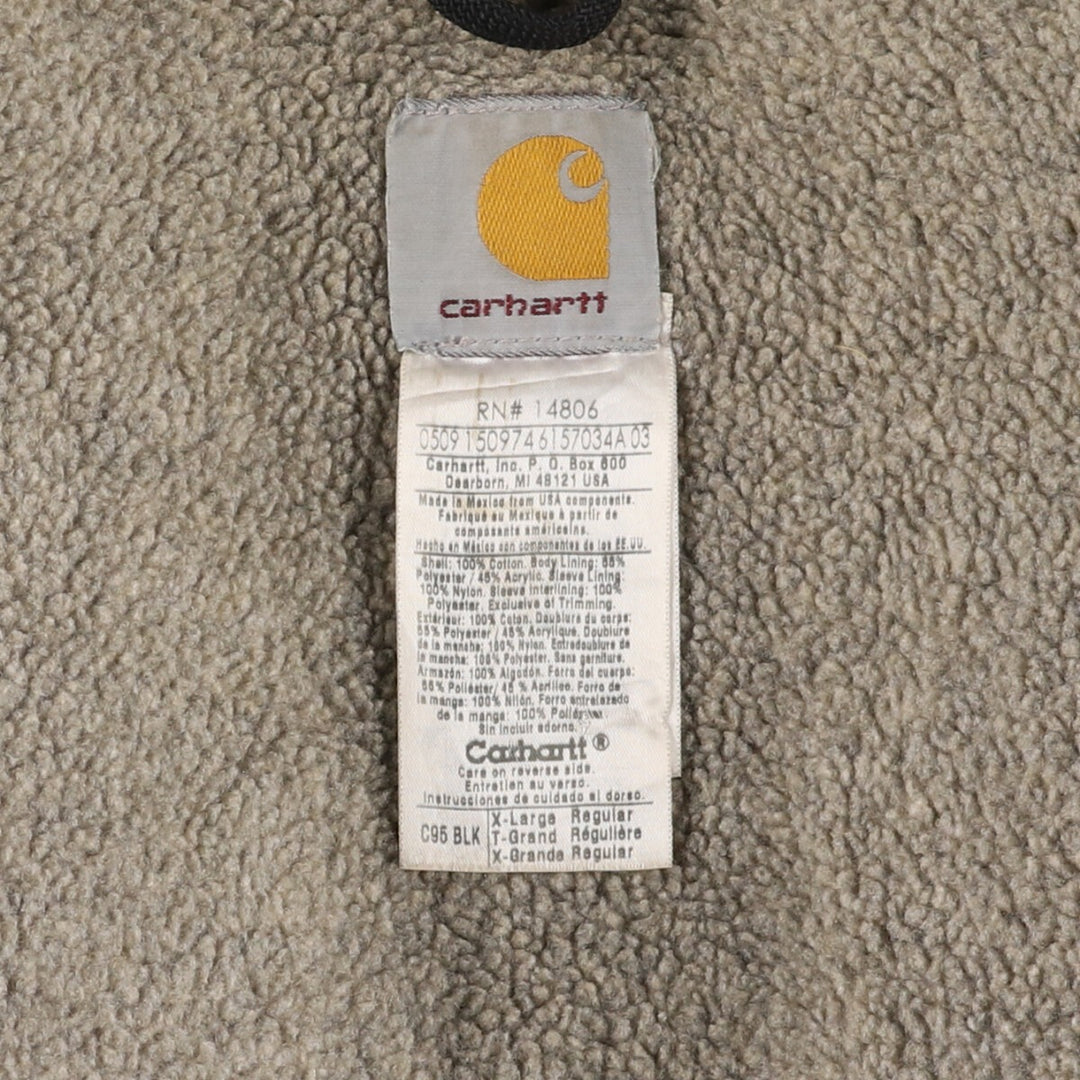 00'S Carhartt Sandstone Jackson Coat Duck Full Zip Hoodie Men's XL / eaa514808