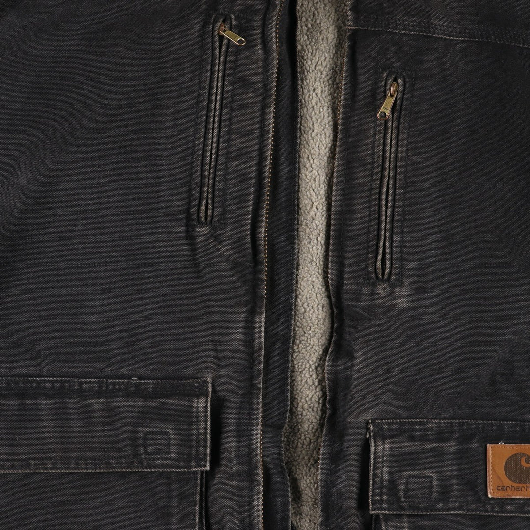 00'S Carhartt Sandstone Jackson Coat Duck Full Zip Hoodie Men's XL / eaa514808