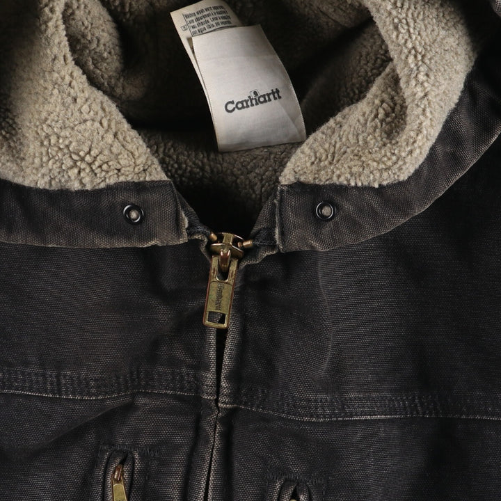 00'S Carhartt Sandstone Jackson Coat Duck Full Zip Hoodie Men's XL / eaa514808