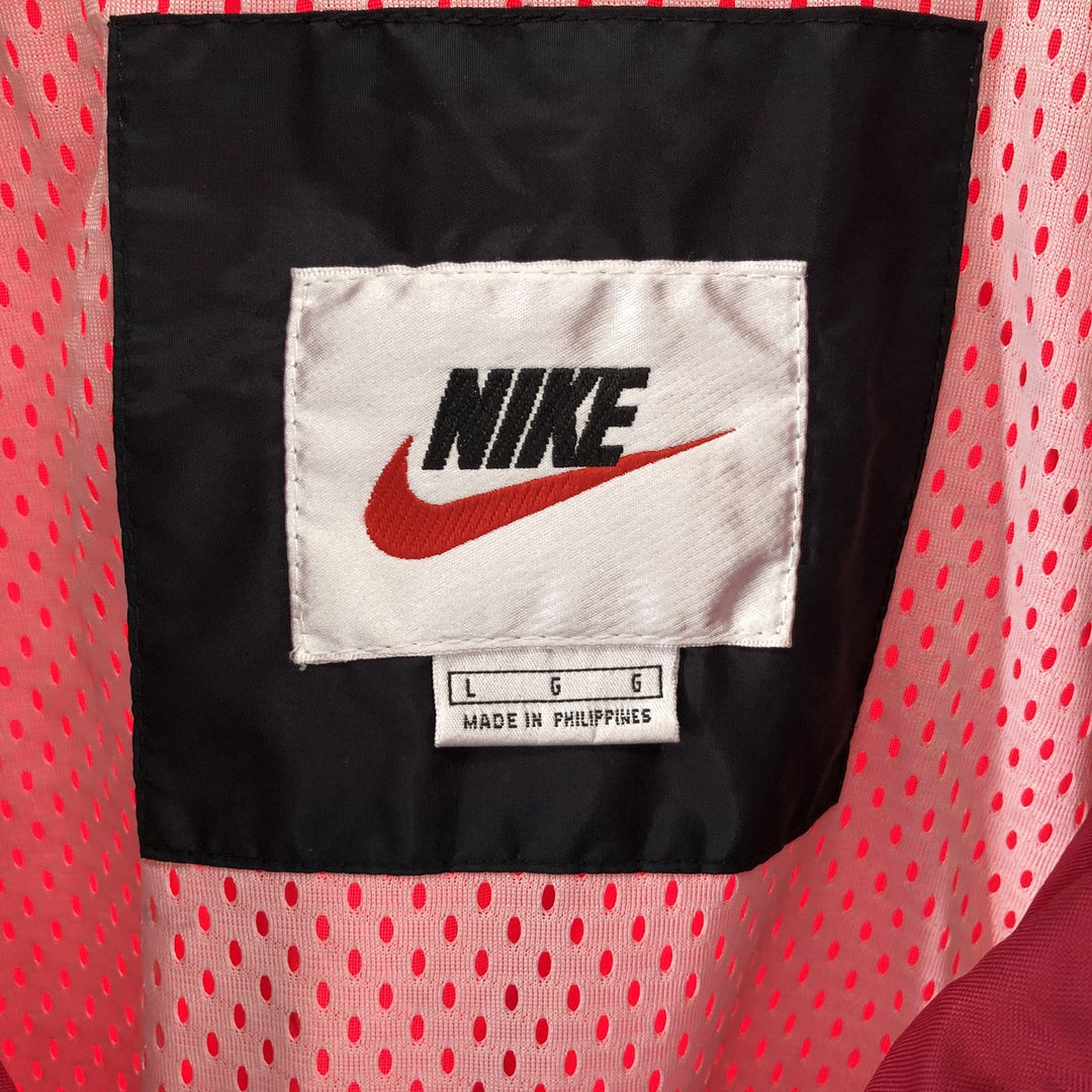 90'S Vintage Nike Anorak Jacket, Men's Size L Nylon bordeaux Vintage Second Hand