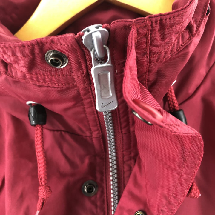 90'S Vintage Nike Anorak Jacket, Men's Size L Nylon bordeaux Vintage Second Hand