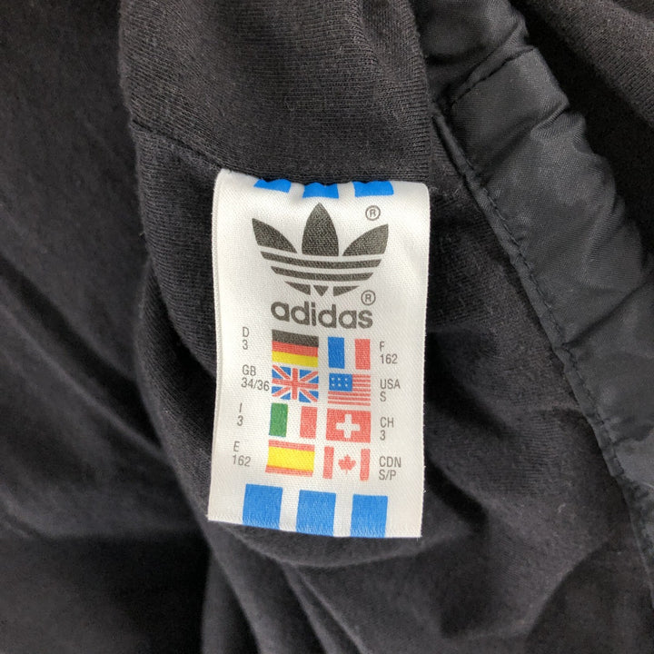 Vintage 80s-90'S Adidas nylon hoodie with back logo, size S, men's Nylon black type Vintage Second Hand