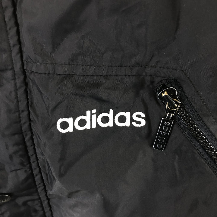 Vintage 80s-90'S Adidas nylon hoodie with back logo, size S, men's Nylon black type Vintage Second Hand