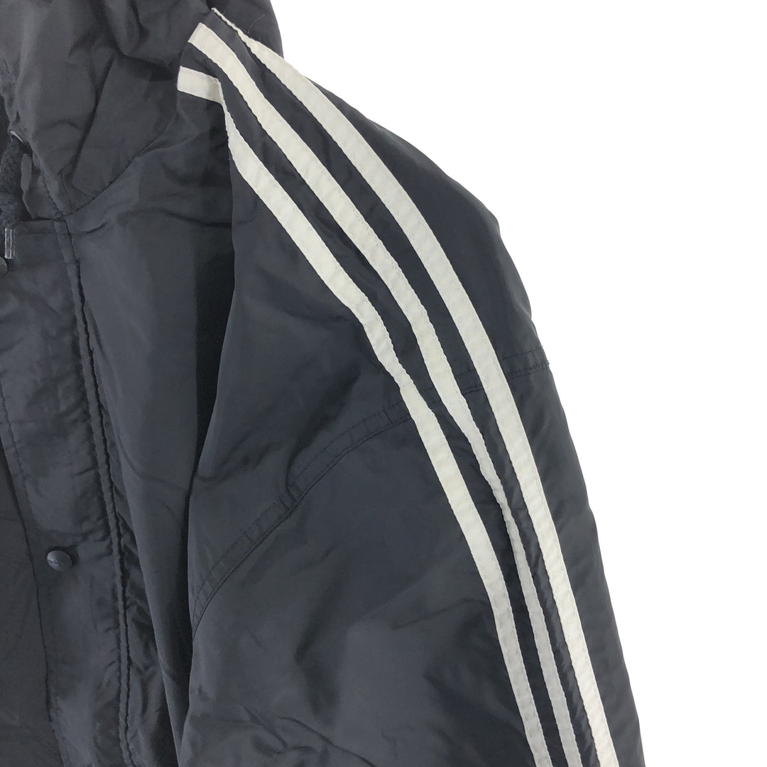Vintage 80s-90'S Adidas nylon hoodie with back logo, size S, men's Nylon black type Vintage Second Hand