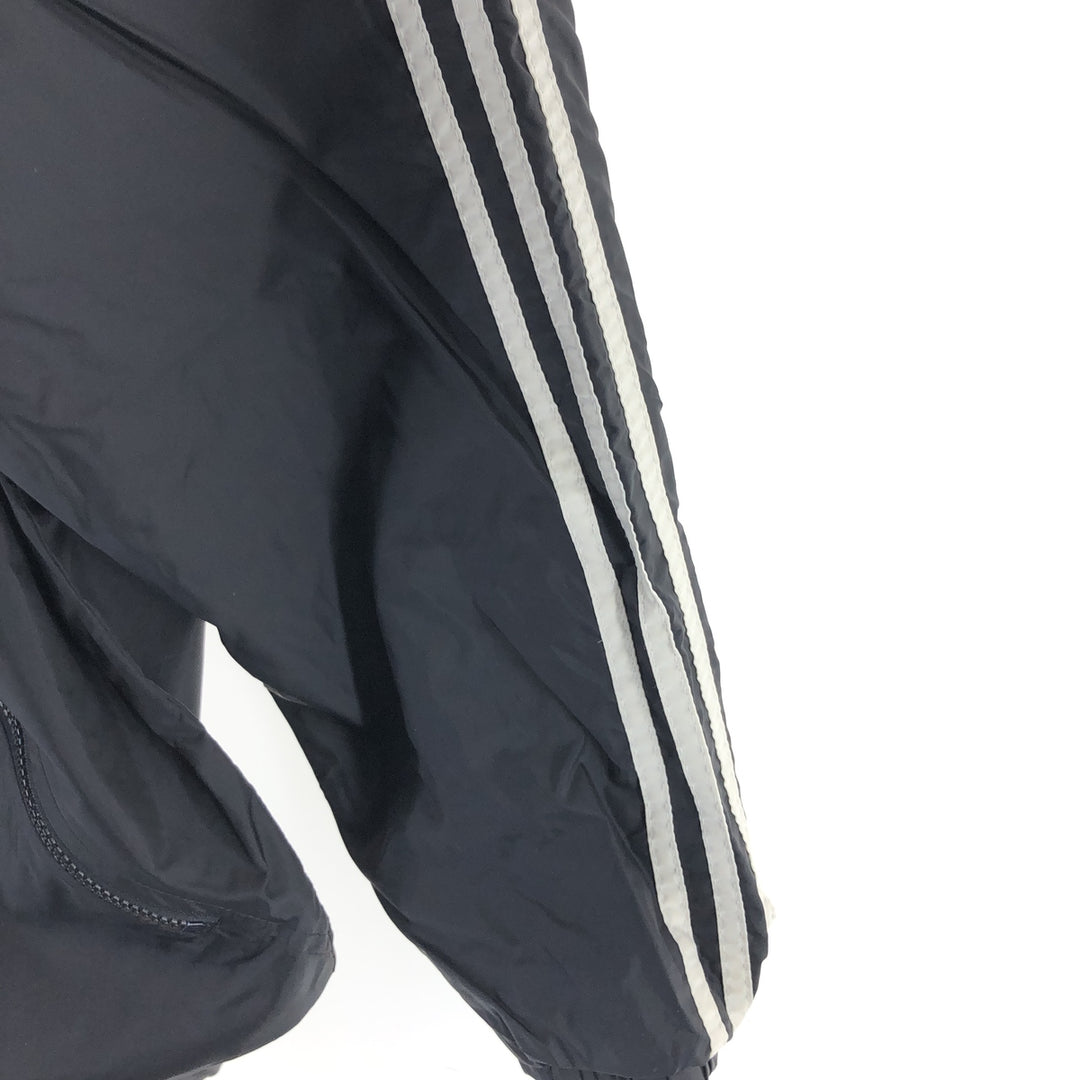 Vintage 80s-90'S Adidas nylon hoodie with back logo, size S, men's Nylon black type Vintage Second Hand