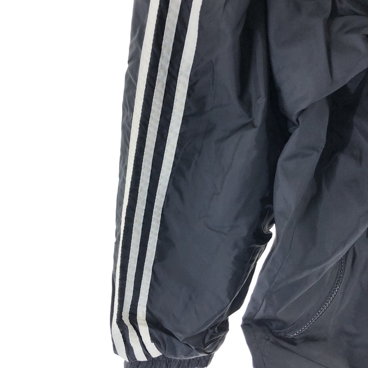 Vintage 80s-90'S Adidas nylon hoodie with back logo, size S, men's Nylon black type Vintage Second Hand