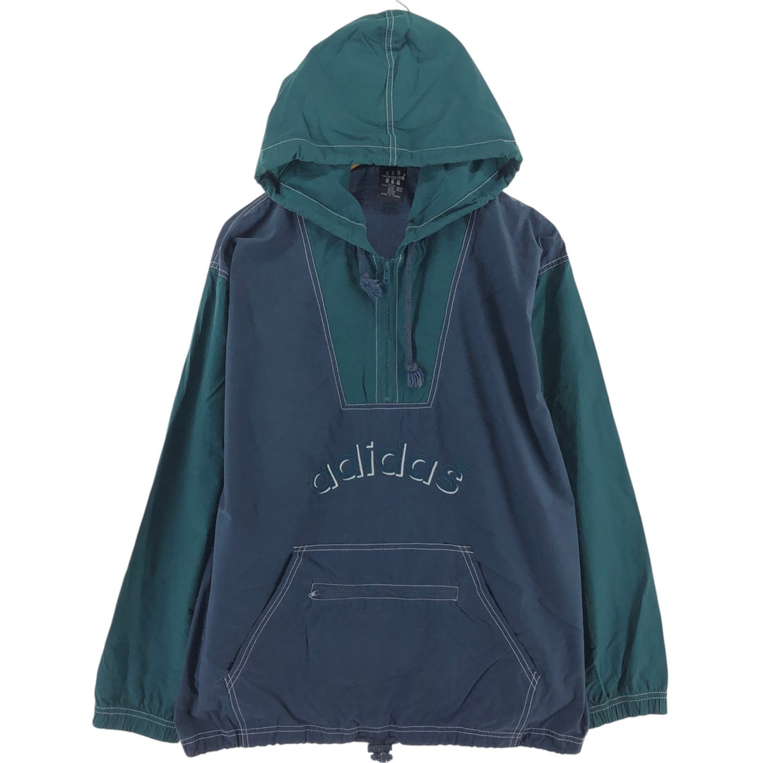 Vintage 90'S Adidas anorak parka, size S, men's unclear green type Vintage Second Hand