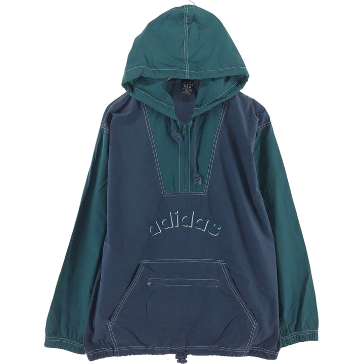 Vintage 90'S Adidas anorak parka, size S, men's unclear green type Vintage Second Hand