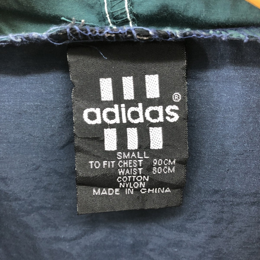 Vintage 90'S Adidas anorak parka, size S, men's unclear green type Vintage Second Hand