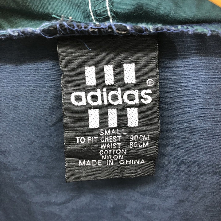 Vintage 90'S Adidas anorak parka, size S, men's unclear green type Vintage Second Hand