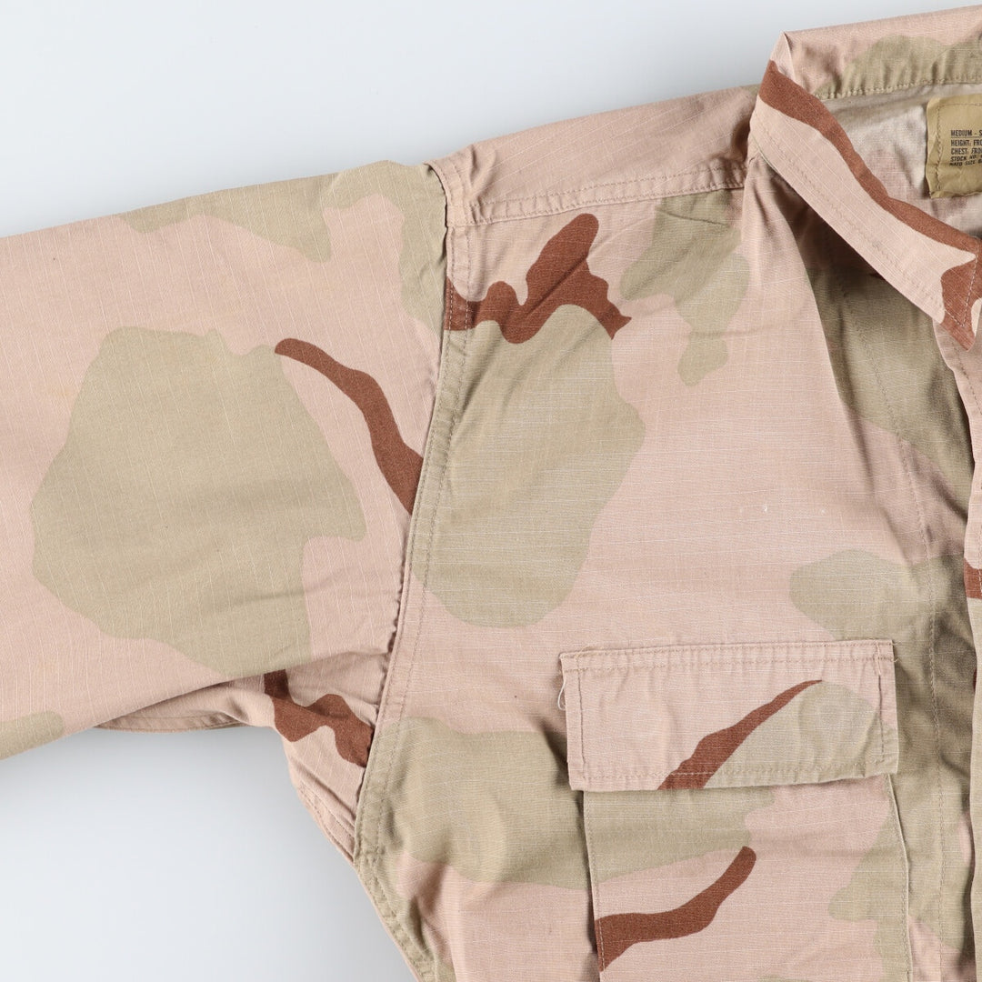 90'S US Military Genuine Camouflage Pattern 3C Desert Camo BDU Military Jacket Made in USA MEIDUM-SHORT Men's M equivalent Vintage /eaa514863