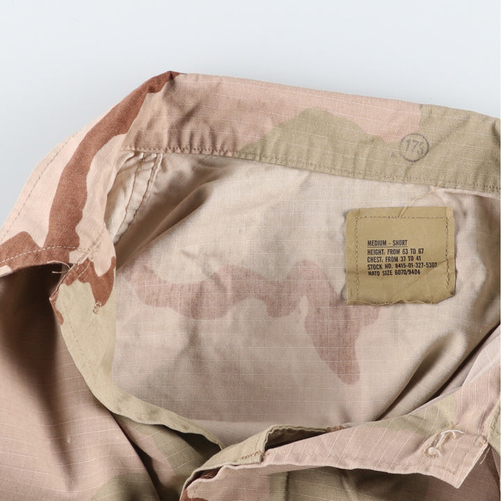 90'S US Military Genuine Camouflage Pattern 3C Desert Camo BDU Military Jacket Made in USA MEIDUM-SHORT Men's M equivalent Vintage /eaa514863