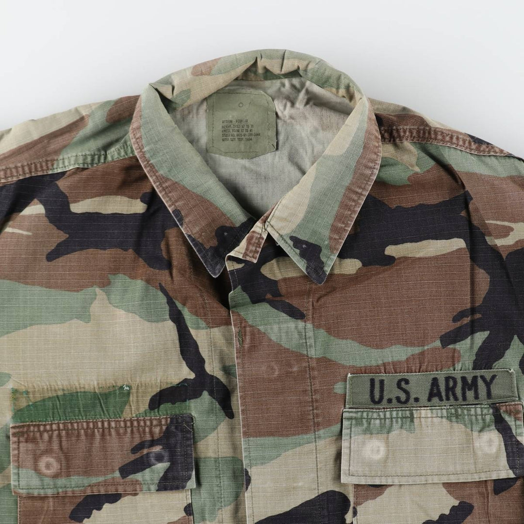Authentic US military item, 90'S camouflage pattern woodland camo BDU military jacket, made in USA, MEDIUM-REGULAR, men's M equivalent, vintage /eaa514864