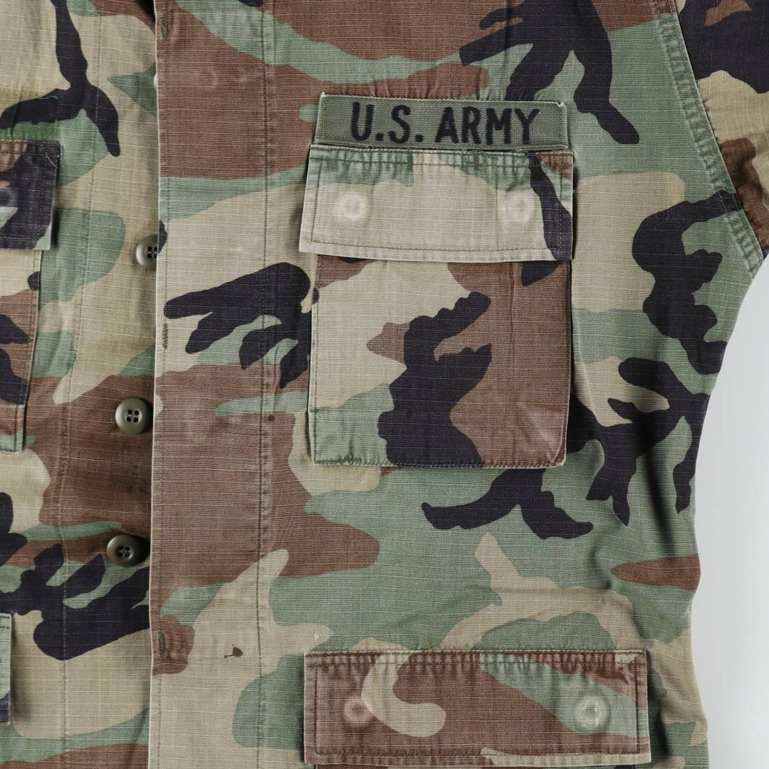 Authentic US military item, 90'S camouflage pattern woodland camo BDU military jacket, made in USA, MEDIUM-REGULAR, men's M equivalent, vintage /eaa514864