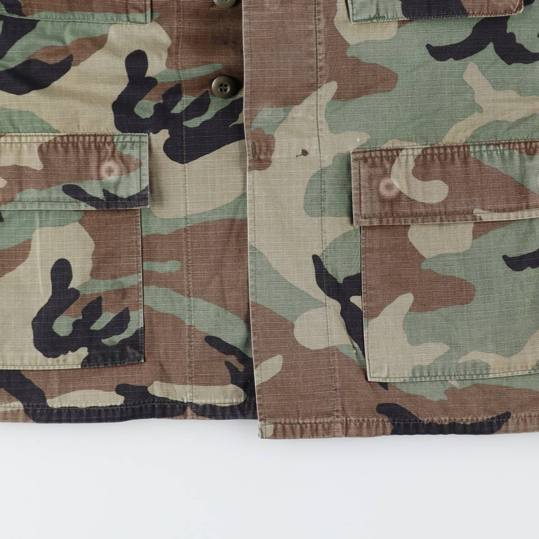 Authentic US military item, 90'S camouflage pattern woodland camo BDU military jacket, made in USA, MEDIUM-REGULAR, men's M equivalent, vintage /eaa514864