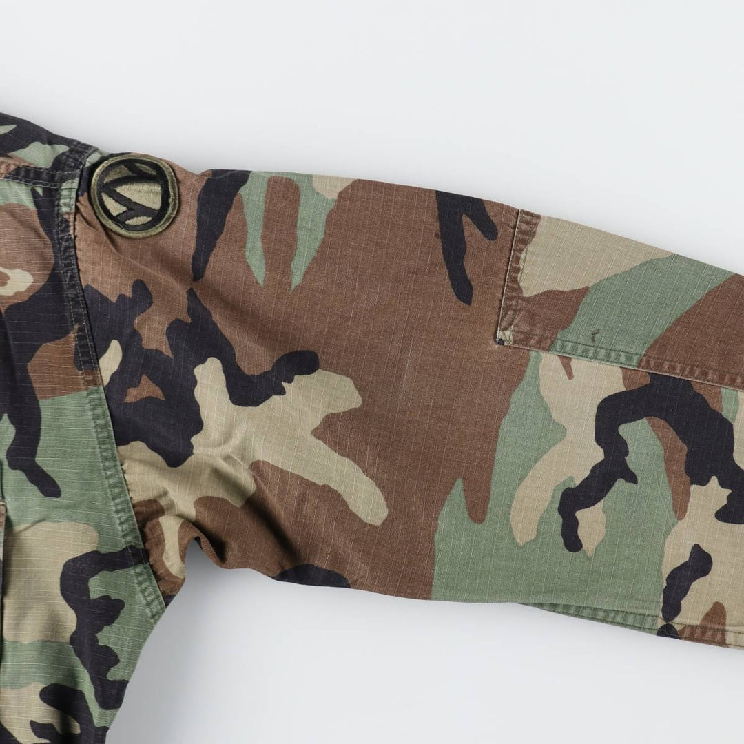 Authentic US military item, 90'S camouflage pattern woodland camo BDU military jacket, made in USA, MEDIUM-REGULAR, men's M equivalent, vintage /eaa514864