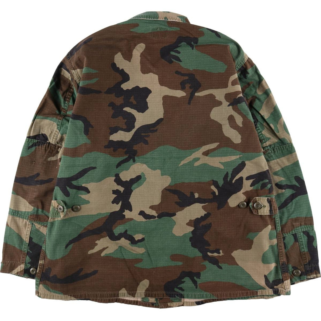 Authentic US military item, 1980'S camouflage pattern woodland camo BDU military jacket, made in USA, LARGE-REGULAR, equivalent to men's L, vintage /eaa514866