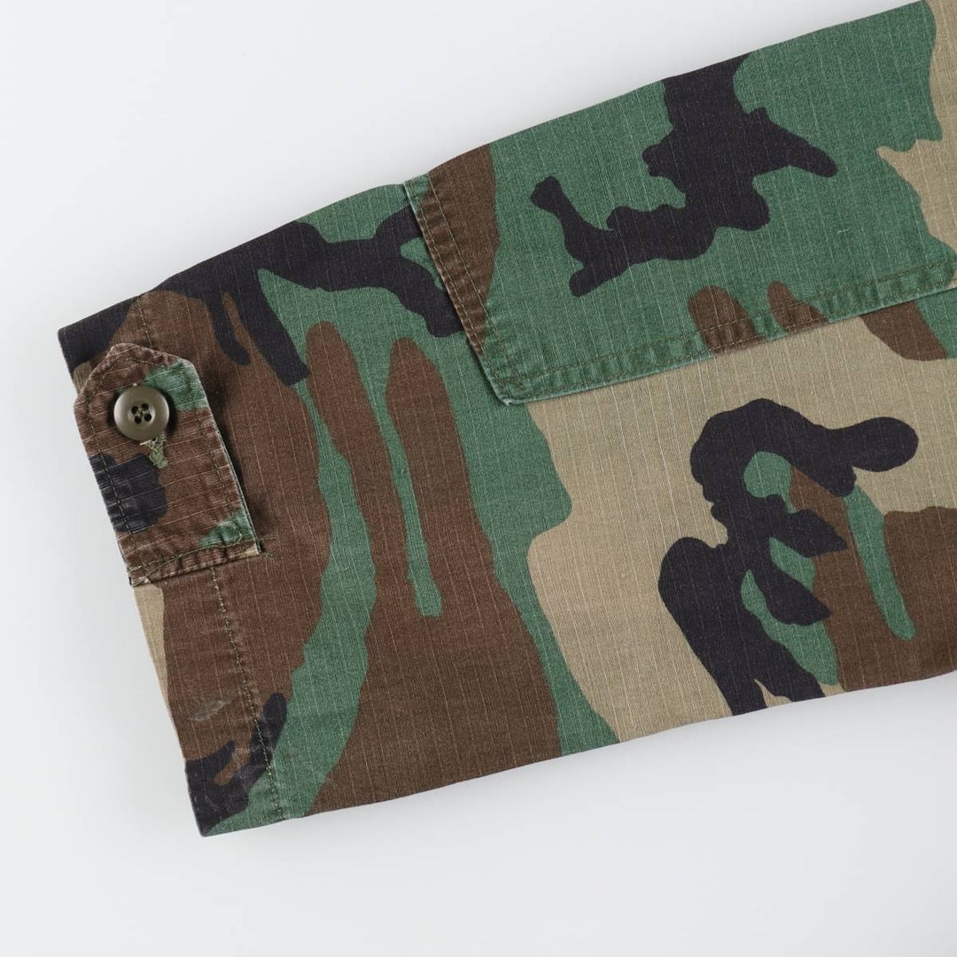 Authentic US military item, 1980'S camouflage pattern woodland camo BDU military jacket, made in USA, LARGE-REGULAR, equivalent to men's L, vintage /eaa514866