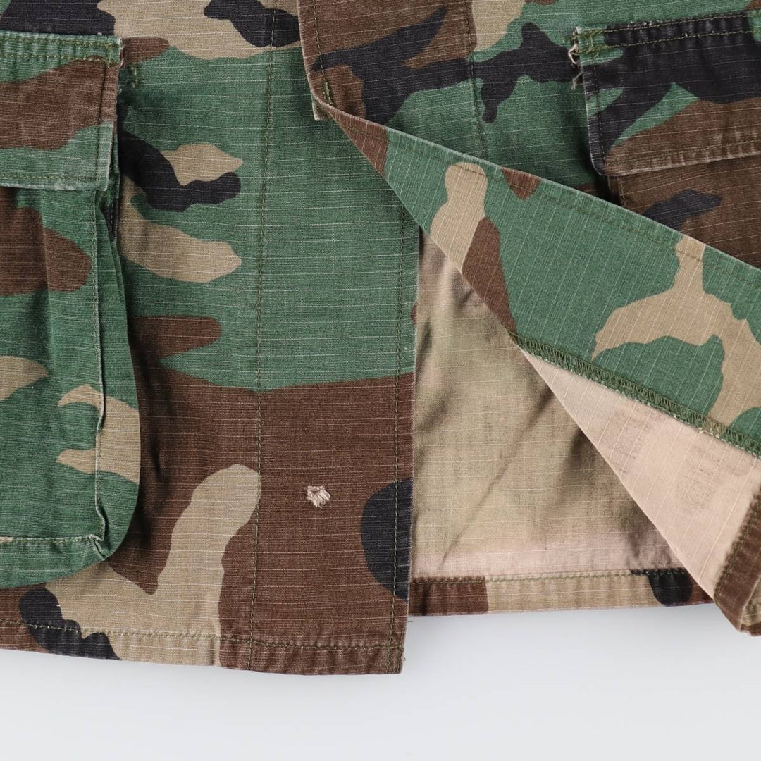 Authentic US military item, 1980'S camouflage pattern woodland camo BDU military jacket, made in USA, LARGE-REGULAR, equivalent to men's L, vintage /eaa514866