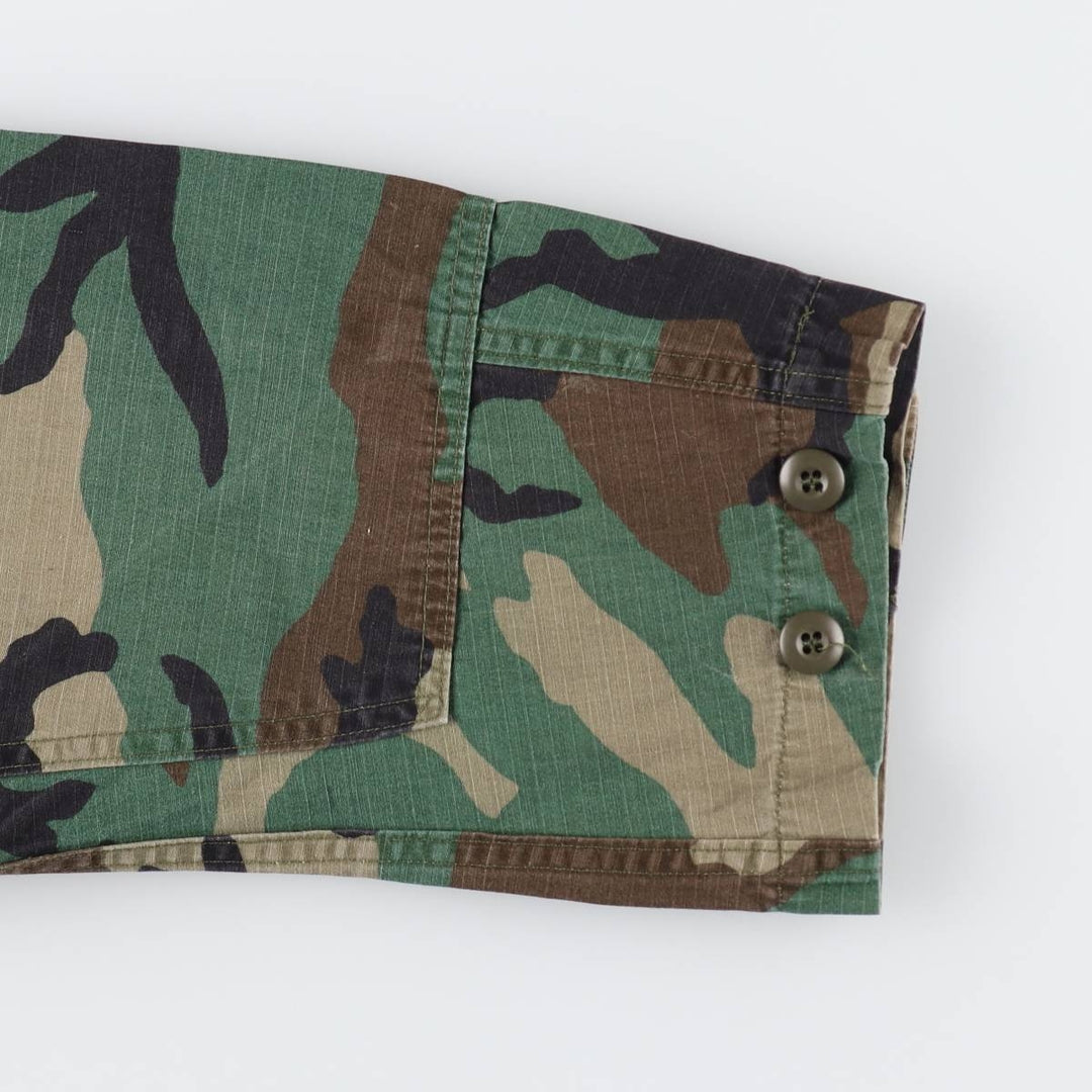 Authentic US military item, 1980'S camouflage pattern woodland camo BDU military jacket, made in USA, LARGE-REGULAR, equivalent to men's L, vintage /eaa514866